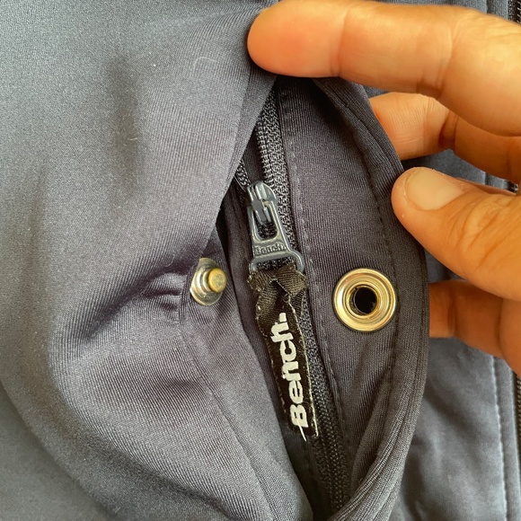 Bench Full Zip Hoodie Womens Size M / US 8 Purple Thumbhole Pockets Printed Logo - Picture 6 of 13